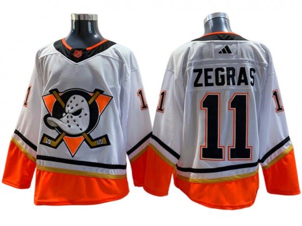 Anaheim Ducks #11 Trevor Zegras White Reverse Retro 2.0 Jersey