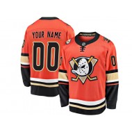 Custom Anaheim Ducks Orange Third Jersey