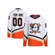 Custom Anaheim Ducks White Reverse Retro 2.0 Jersey