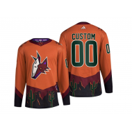 Custom Arizona Coyotes Orange Reverse Retro Jersey