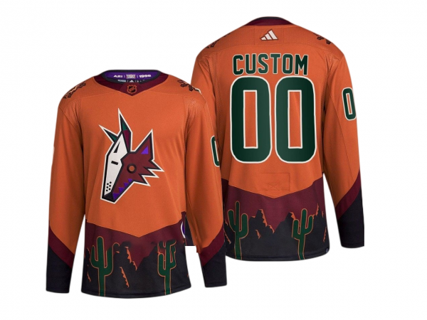 Custom Arizona Coyotes Orange Reverse Retro Jersey