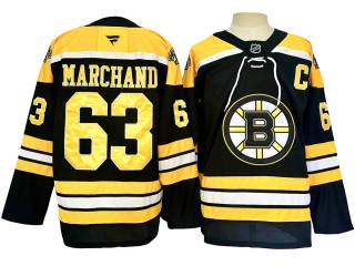 Boston Bruins #63 Brad Marchand 2024 Black Home Jersey