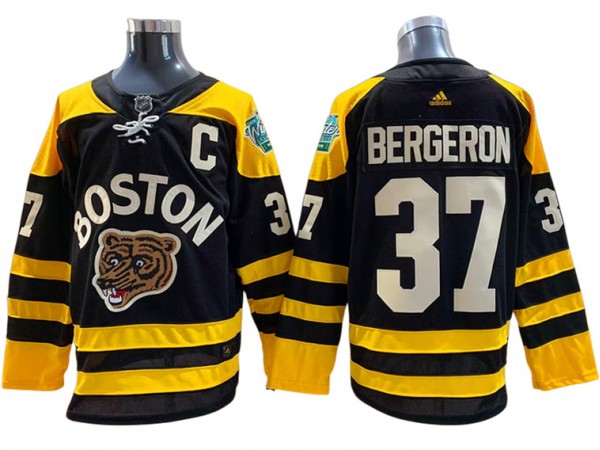 Boston Bruins #37 Patrice Bergeron Black 2023 Winter Classic Jersey