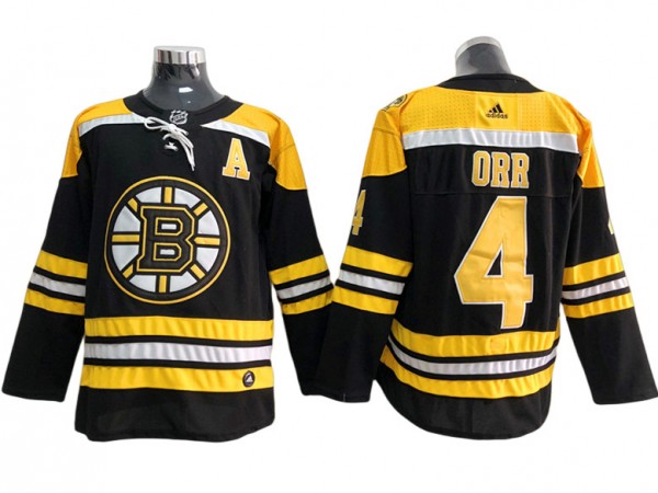 Boston Bruins #4 Bobby Orr Black Home Jersey