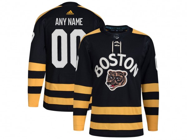 Custom Boston Bruins Black 2023 Winter Classic Jersey