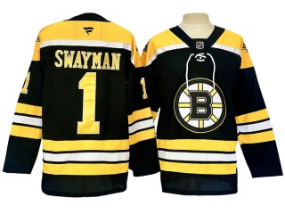 Boston Bruins #1 Jeremy Swayman 2024 Black Home Jersey