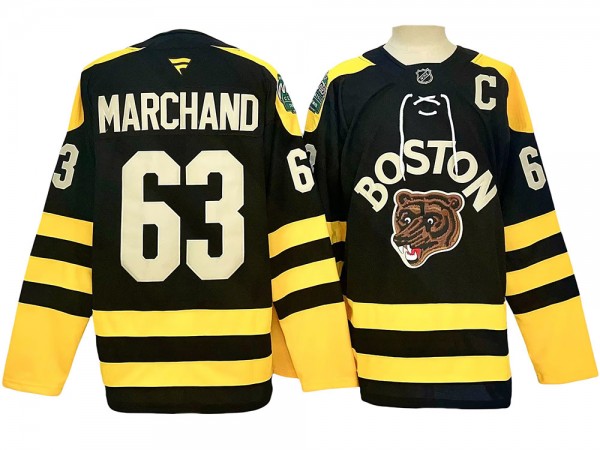 Boston Bruins #63 Brad Marchand Black Winter Classic Jersey