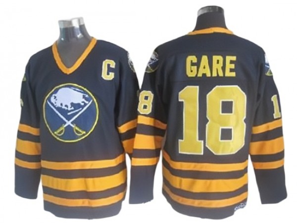 Buffalo Sabres #18 Danny Gare Navy Vintage CCM Jersey