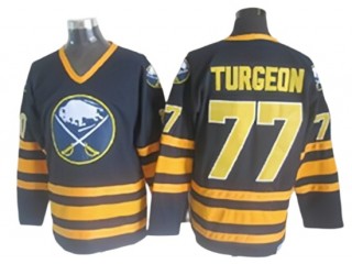 Buffalo Sabres #77 Pierre Turgeon Navy Vintage CCM Jersey