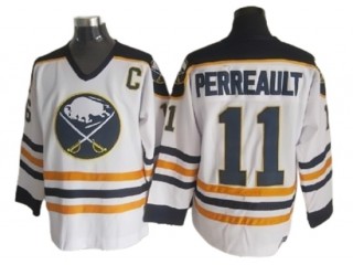 Buffalo Sabres #11 Gilbert Perreault White Vintage CCM Jersey