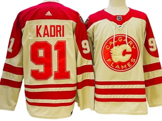 Calgary Flames #91 Nazem Kadri Cream 2023 Heritage Classic Jersey