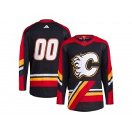 Custom Calgary Flames Black Reverse Retro 2.0 Jersey