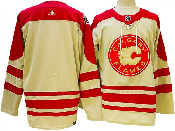 Calgary Flames Blank Cream 2023 Heritage Classic Jersey