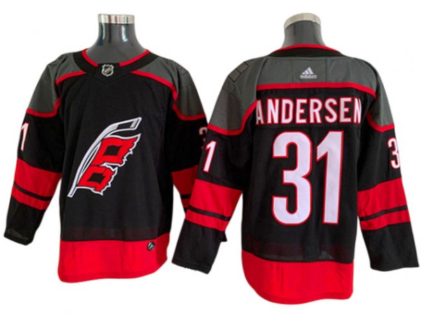 Carolina Hurricanes #31 Frederik Andersen Black Alternate Jersey