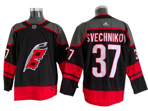 Carolina Hurricanes #37 Andrei Svechnikov Black Alternate Jersey