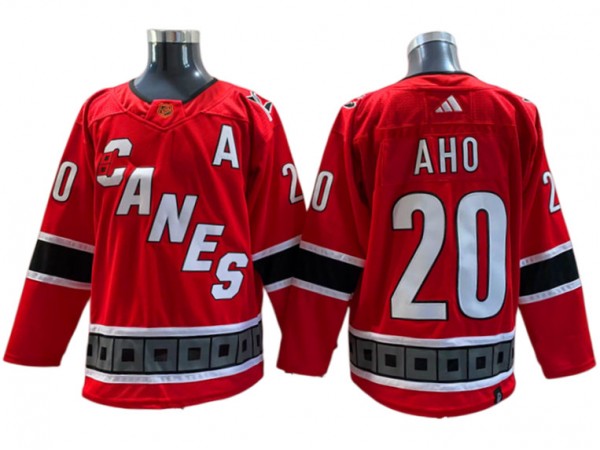 Carolina Hurricanes #20 Sebastian Aho Red Reverse Retro 2.0 Jersey