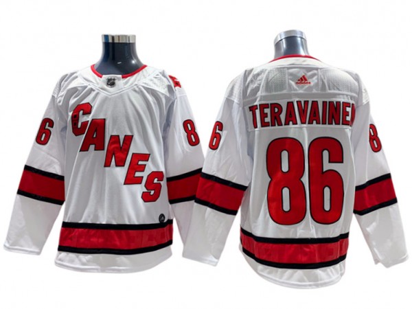 Carolina Hurricanes #86 Teuvo Teravainen White Away Jersey