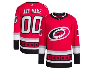 Custom Carolina Hurricanes Red 25TH Jersey