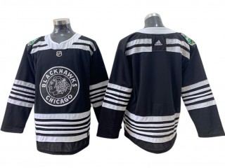 Chicago Blackhawks Blank Black Winter Classic Jersey