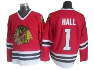 Chicago Blackhawks #1 Glenn Hall Vintage CCM Jersey - Red