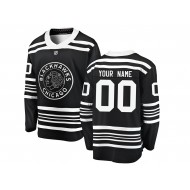 Custom Chicago Blackhawks Black Winter Classic Jersey