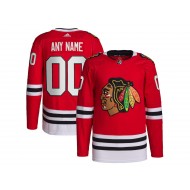 Custom Chicago Blackhawks Red Home Jersey