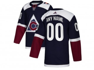 Custom Colorado Avalanche Navy Alternate Jersey