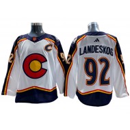 Colorado Avalanche #92 Gabriel Landeskog White 2022/23 Reverse Retro Jersey