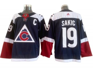 Colorado Avalanche #19 Joe Sakic Navy Alternate Jersey