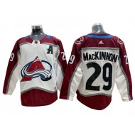 Colorado Avalanche #29 Nathan MacKinnon White Away Jersey