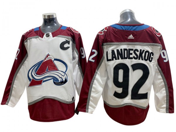 Colorado Avalanche #92 Gabriel Landeskog White Away Jersey