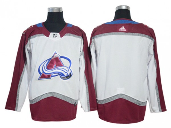 Colorado Avalanche Blank White Away Jersey