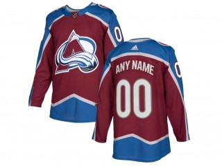 Custom Colorado Avalanche Burgundy Home Jersey