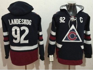 Colorado Avalanche #92 Gabriel Landeskog Navy Hoodie