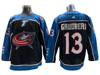 Columbus Blue Jackets #13 Johnny Gaudreau Black Reverse Retro 2.0 Jersey