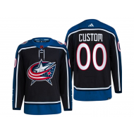 Custom Columbus Blue Jackets Black Reverse Retro 2.0 Jersey