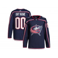 Custom Columbus Blue Jackets Navy Home Jersey