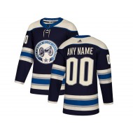 Custom Columbus Blue Jackets Navy Alternate Jersey