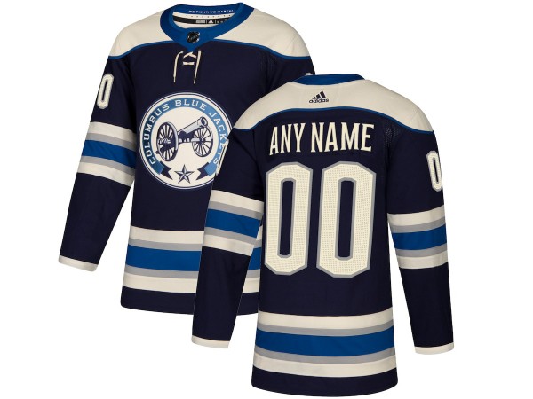 Custom Columbus Blue Jackets Navy Alternate Jersey