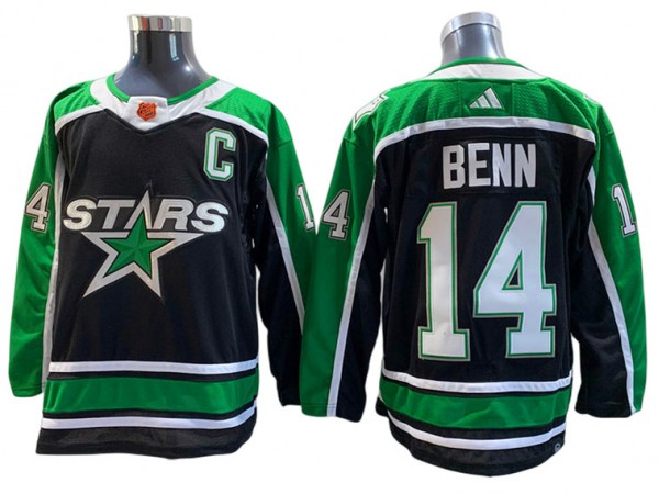 Dallas Stars #14 Jamie Benn Black Reverse Retro 2.0 Jersey