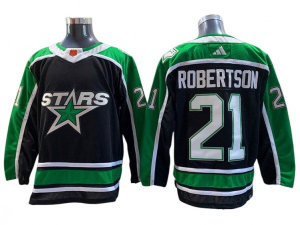 Dallas Stars #21 Jason Robertson Black Reverse Retro 2.0 Jersey