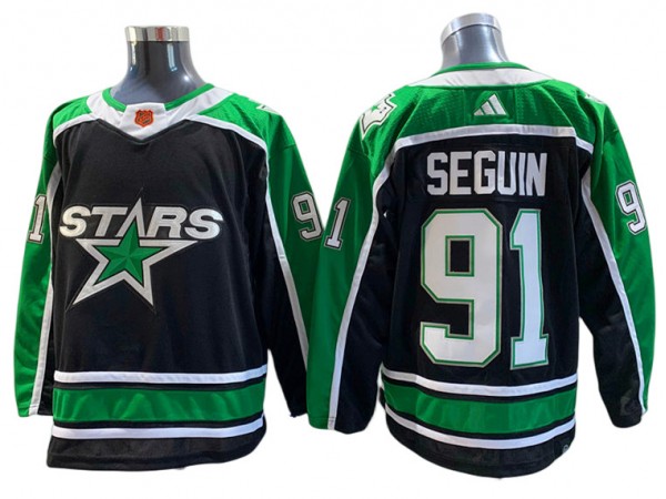 Dallas Stars #91 Tyler Seguin Black Reverse Retro 2.0 Jersey