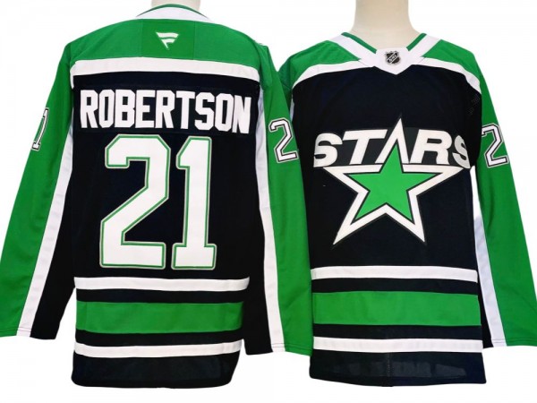 Dallas Stars #21 Jason Robertson Black Reverse Retro 2.0 2024 Jersey