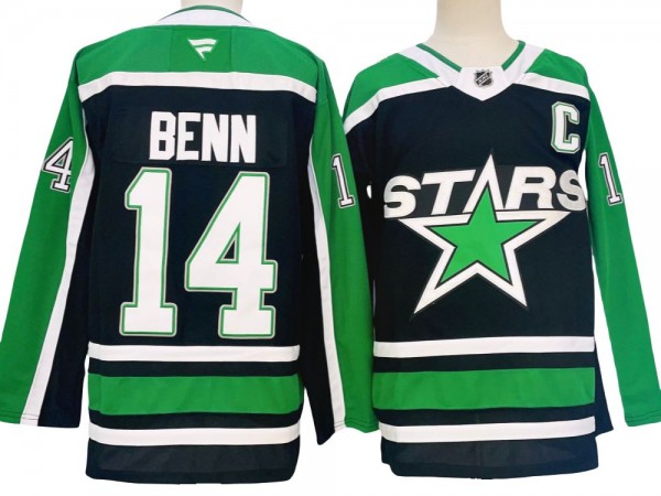 Dallas Stars #14 Jamie Benn Black Reverse Retro 2.0 2024 Jersey