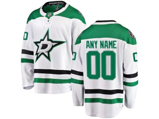 Custom Dallas Stars White Away Jersey