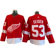 Detroit Red Wings #53 Moritz Seider Red Home Jersey