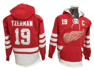 Detroit Red Wings #19 Steve Yzerman Hoodie - Red/White