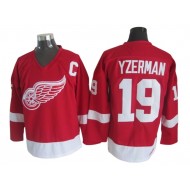 Detroit Red Wings #19 Steve Yzerman 2002 Vintage CCM Jersey - Red/White