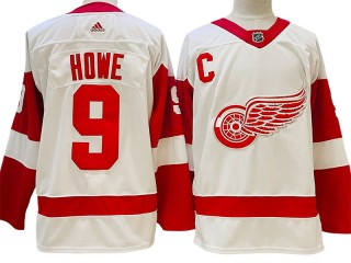 Detroit Red Wings #9 Gordie Howe White Jersey