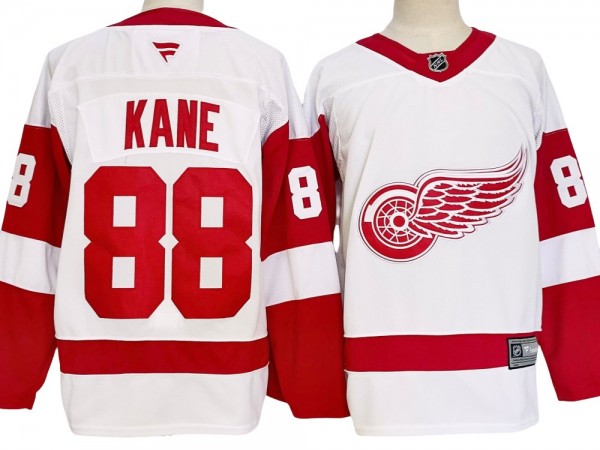 Detroit Red Wings #88 Patrick Kane White 2024 Away Jersey